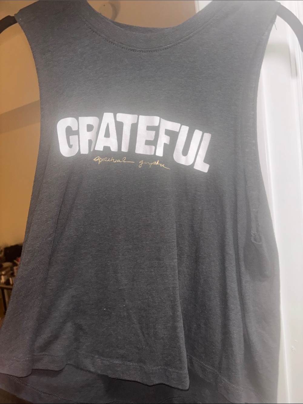 Spiritual Gangster Black 'GRATEFUL' Muscle Tee